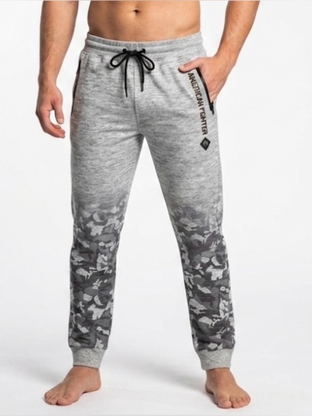 American Fighter Men’s Joggers(from Buckle)  - Gray Fade-to-Camo - Size XL